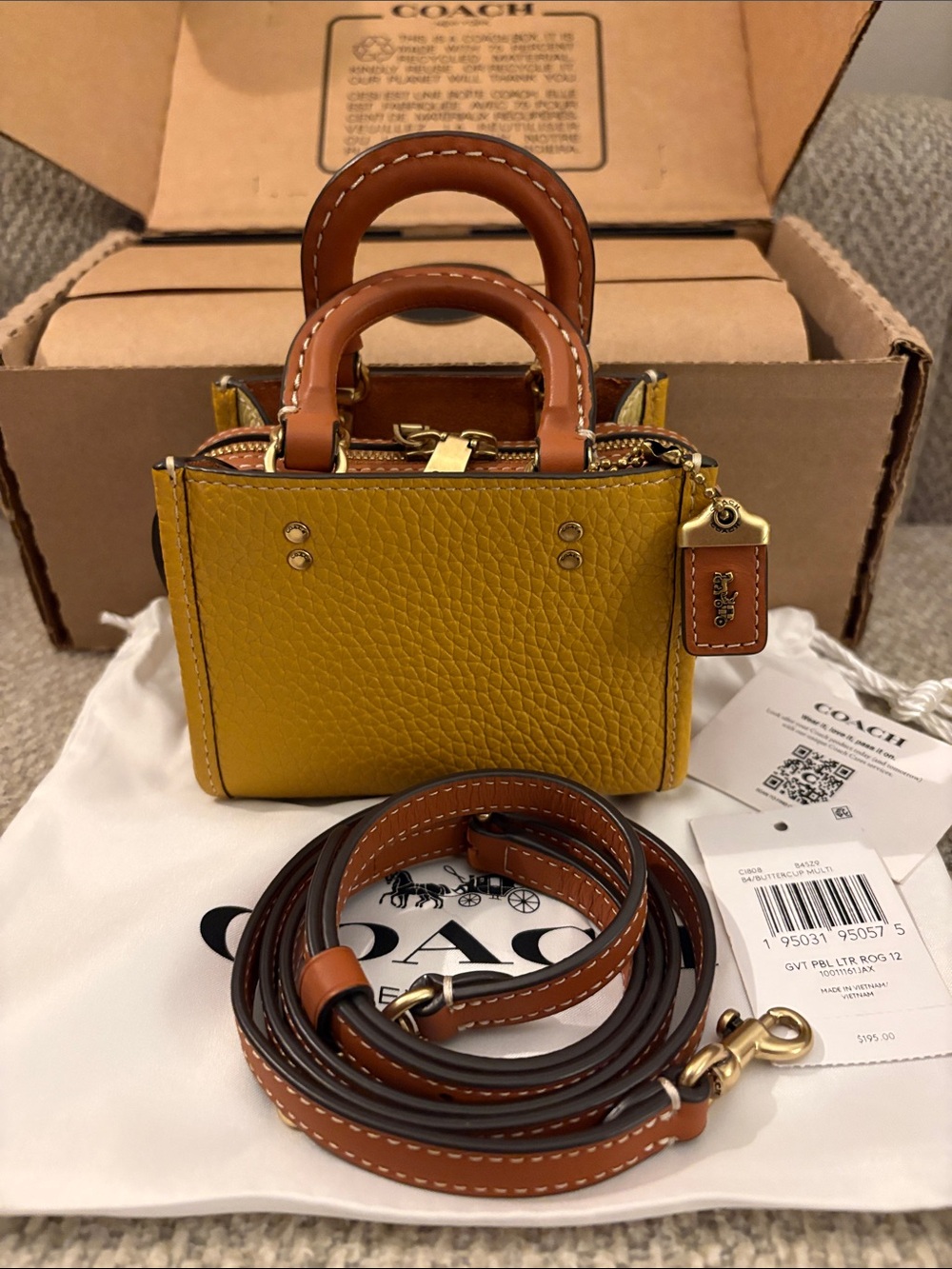 Coach NWT Rogue 12 in Colorblock Regenerative Leather - Picture 2 of 12